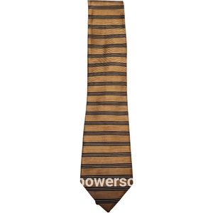 JoS. A. Bank Gold Black White Stripped Tie